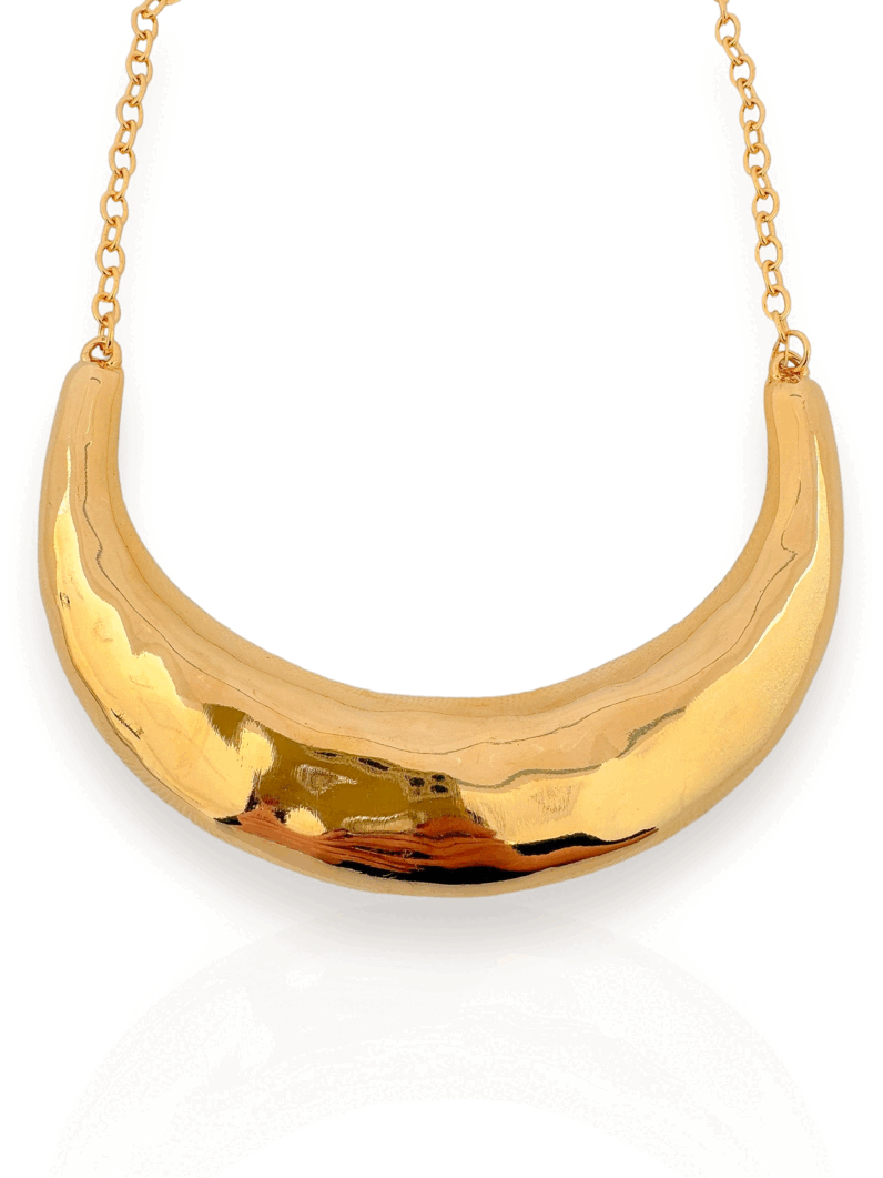 Choker Folheada a Ouro 18k e Prata Martelado