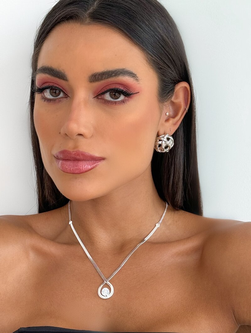 Choker Folheada a Ouro 18k Fita Laminada com Ponto de Luz