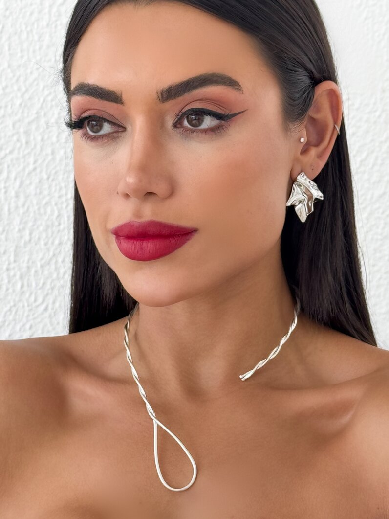 Choker folheado a 18k Ouro e Prata Aro Trançado