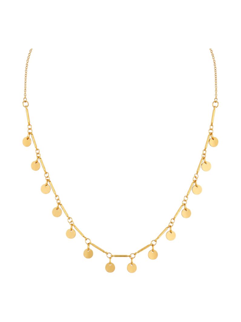 Choker Folheado a Ouro 18k Circulos Lisos