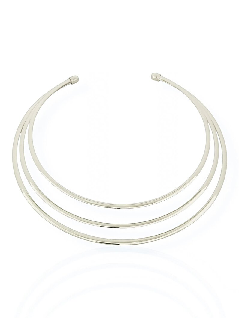 Choker Folheado a Ouro 18k e Prata 3 Fios