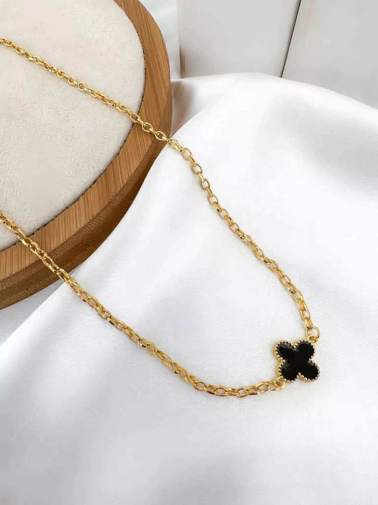 Choker folheado a ouro 18k e prata 925 inspiração joalheria.