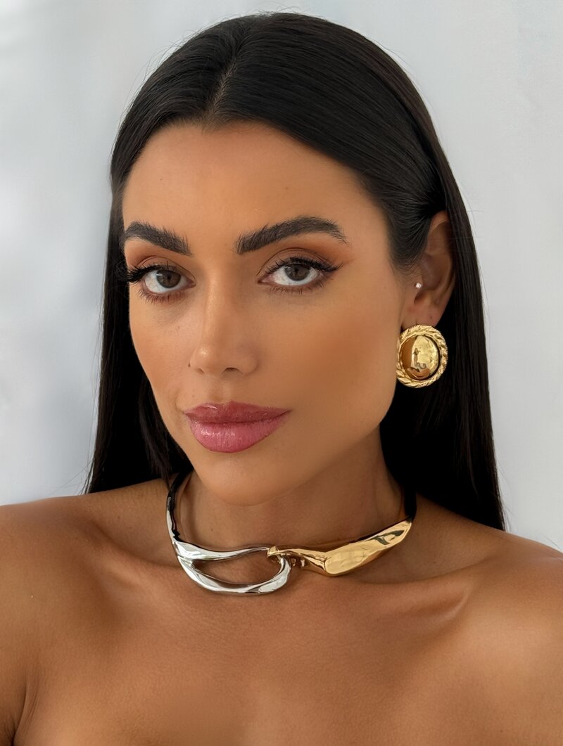 Choker Folheado a Ouro 18k e Prata Aro Atena