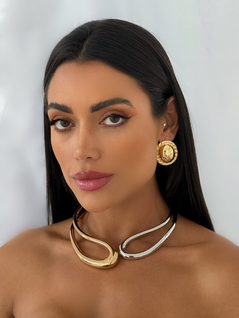 Choker Folheado a Ouro 18k e Prata Aro Deméter