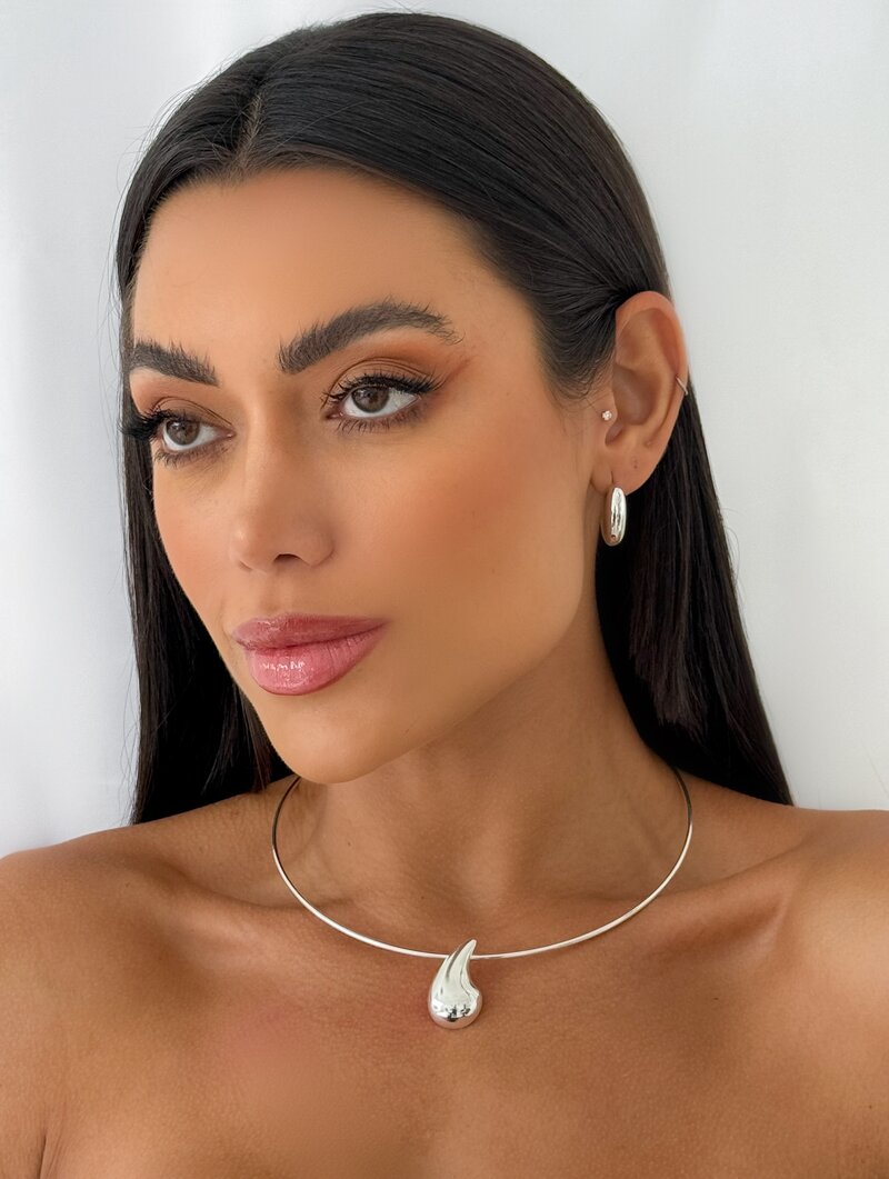 Choker Folheado a Ouro 18k e Prata Aro Gota