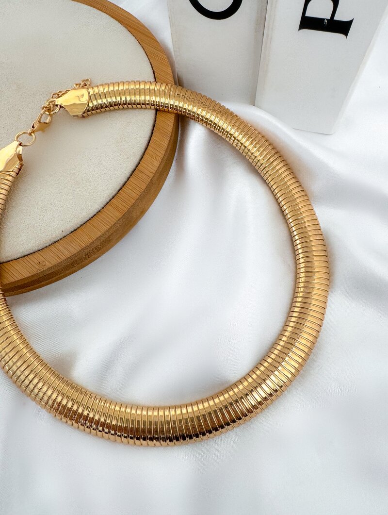 Choker Folheado a Ouro 18k e Prata Aro Maleavel