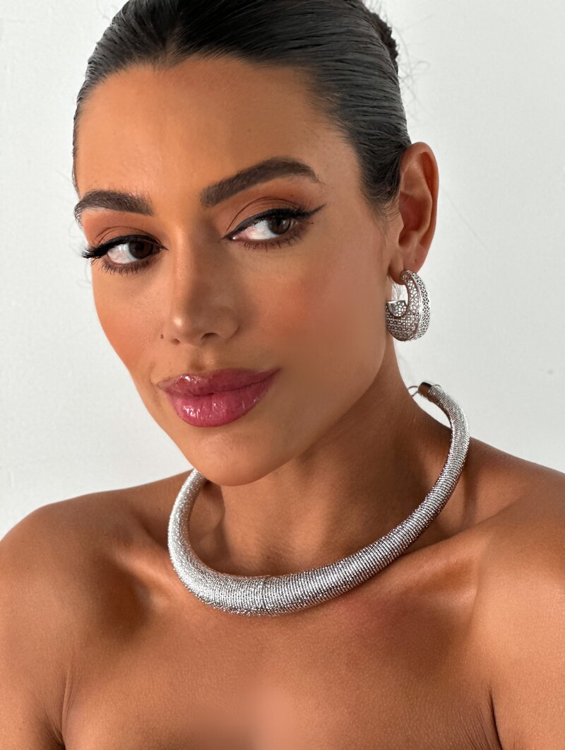 Choker Folheado a Ouro 18k e Prata Aro Maleavel Design Mola