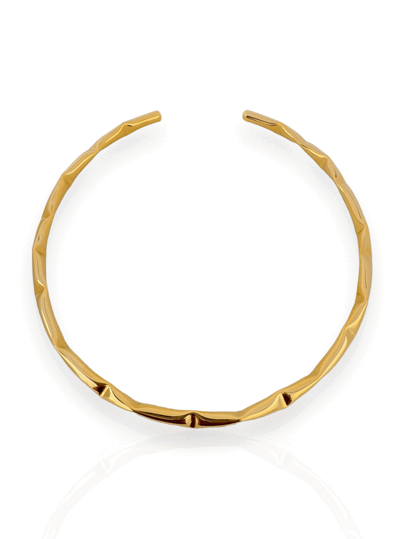 Choker Folheado a Ouro 18k e Prata Aro Martelado Catarina