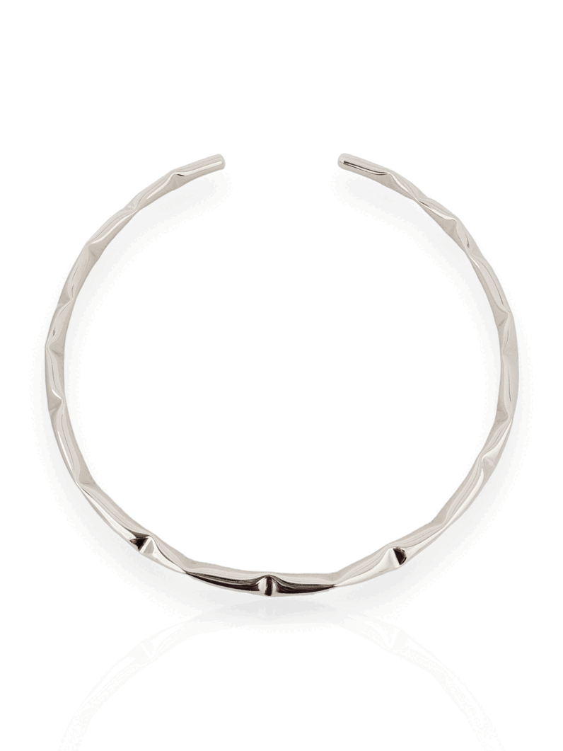 Choker Folheado a Ouro 18k e Prata Aro Martelado Catarina