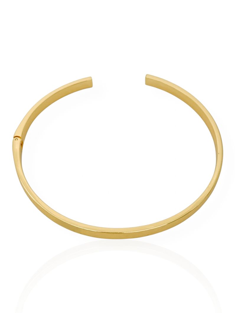 Choker Folheado a Ouro 18k e Prata Aro Quadrado