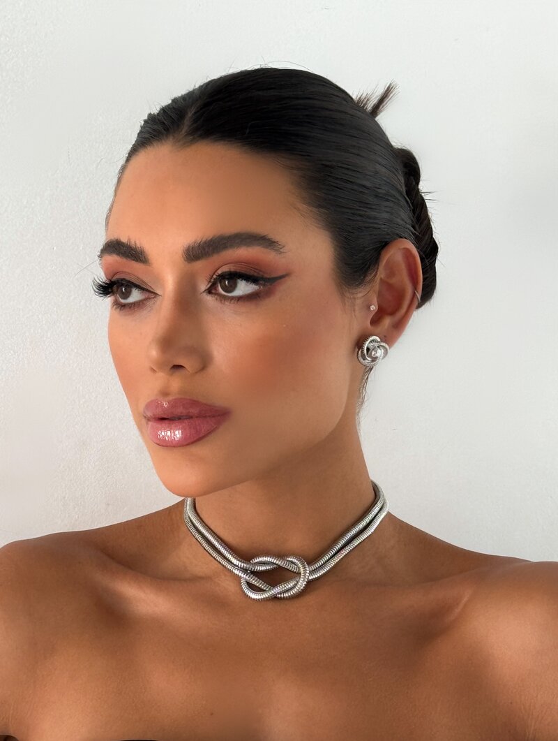 Choker Folheado a Ouro 18k e Prata Dois Fios com Nó