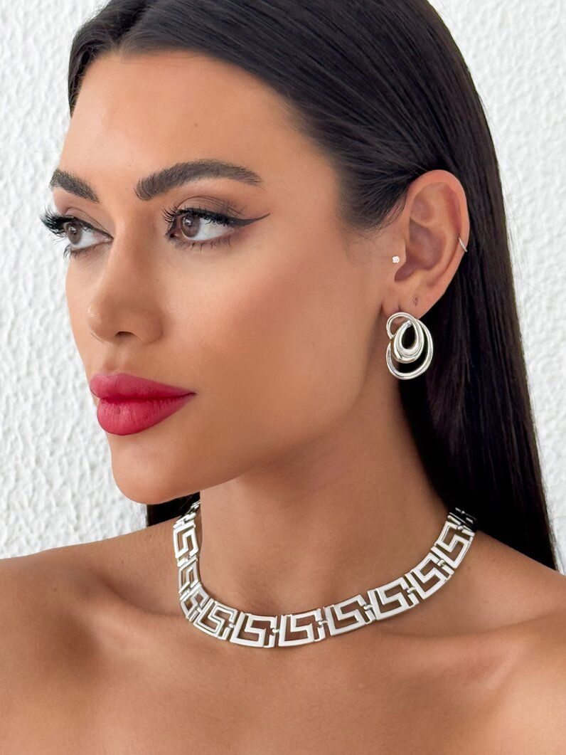 Choker Folheado a Ouro 18k e Prata Inspiração Joalheria