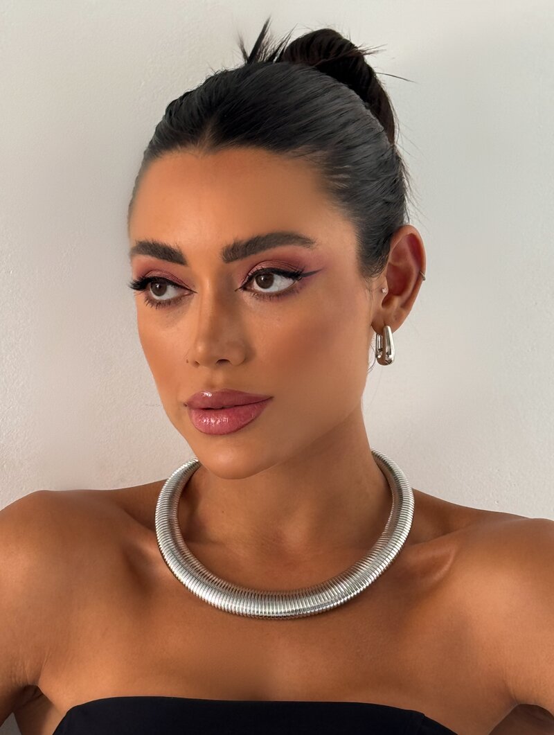 Choker Folheado a Ouro 18k e Prata Maxi Malha