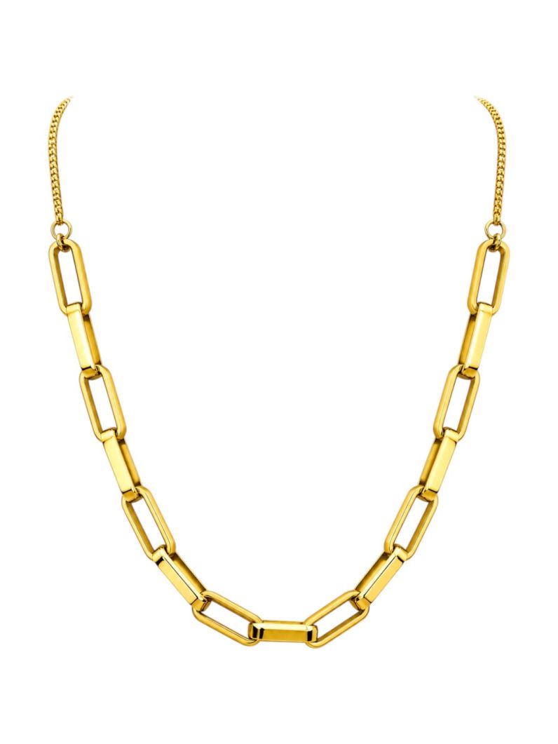 Choker Folheado a Ouro 18k Elos Quadrados