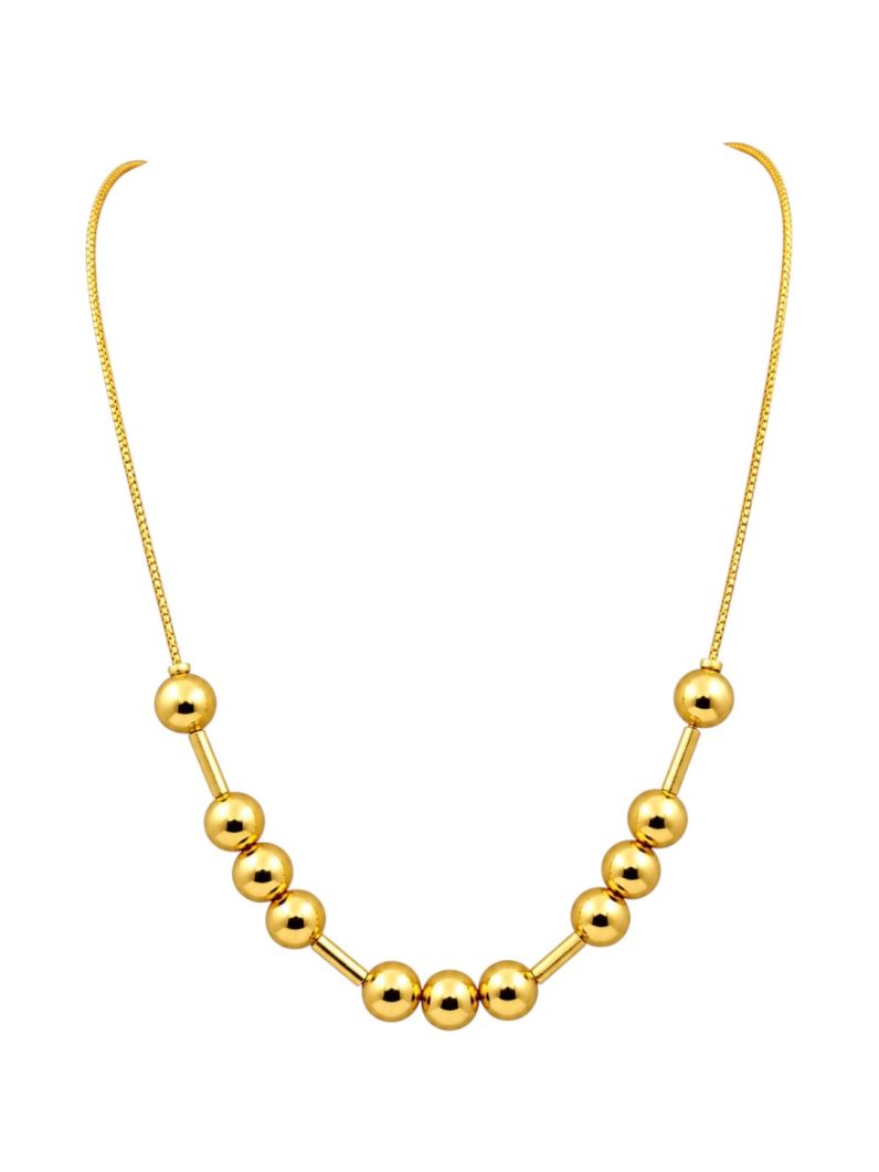 Choker Folheado a Ouro 18k Esferas e Tubos