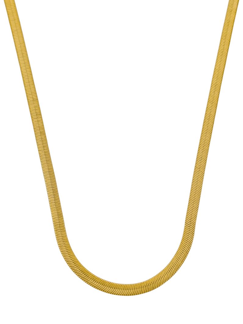 Choker Folheado a Ouro 18k Fita Laminada G