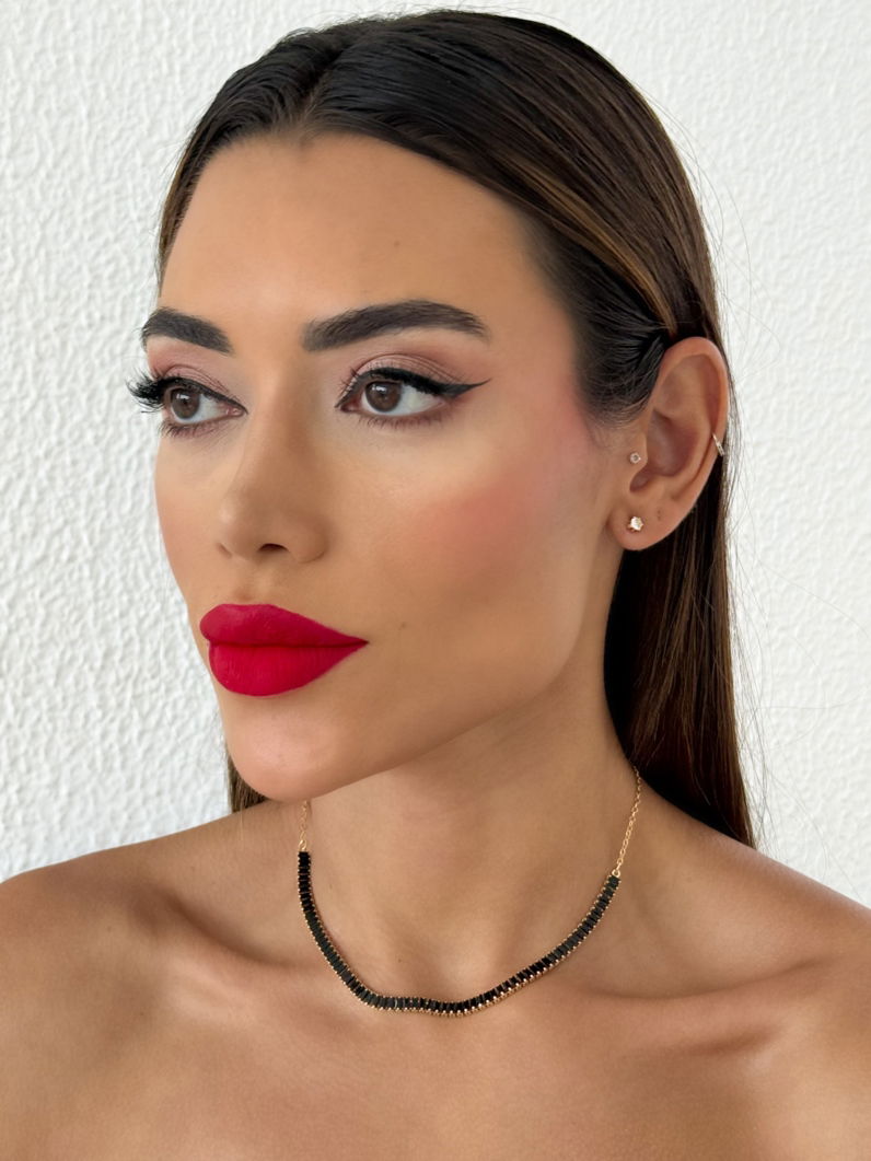 Choker Folheado a Ouro 18k Navete Colorido