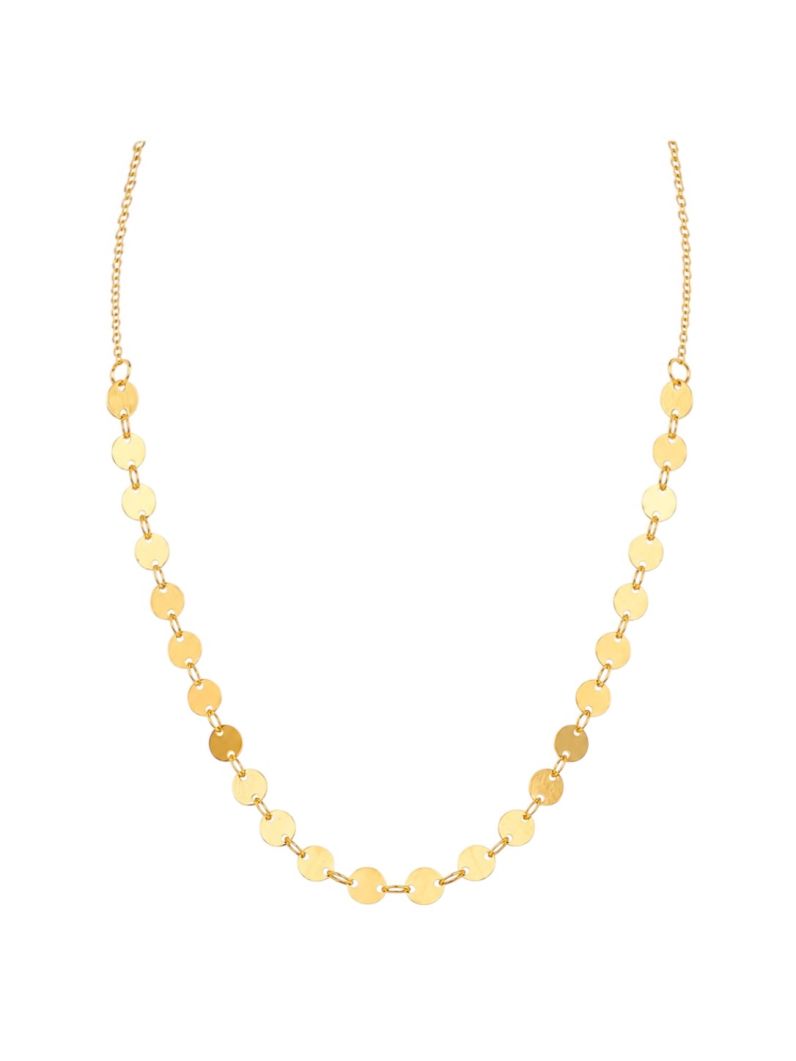 Choker Folheado a Ouro 18k Placas Lisas