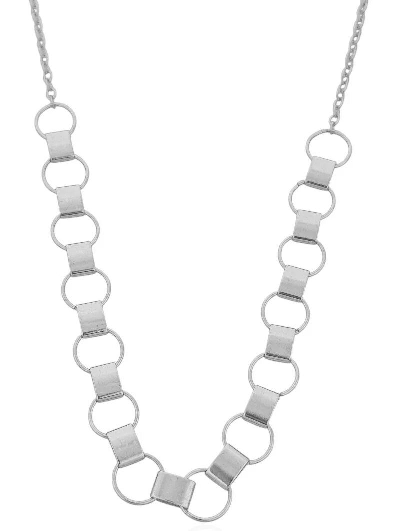 Choker Folheado a Prata 925 Círculos Vazados