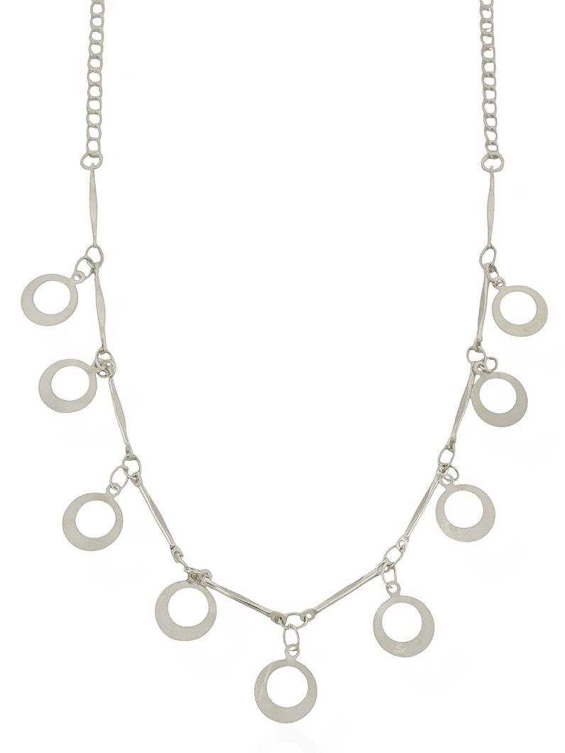 Choker Folheado a Prata 925 Círculos Vazados