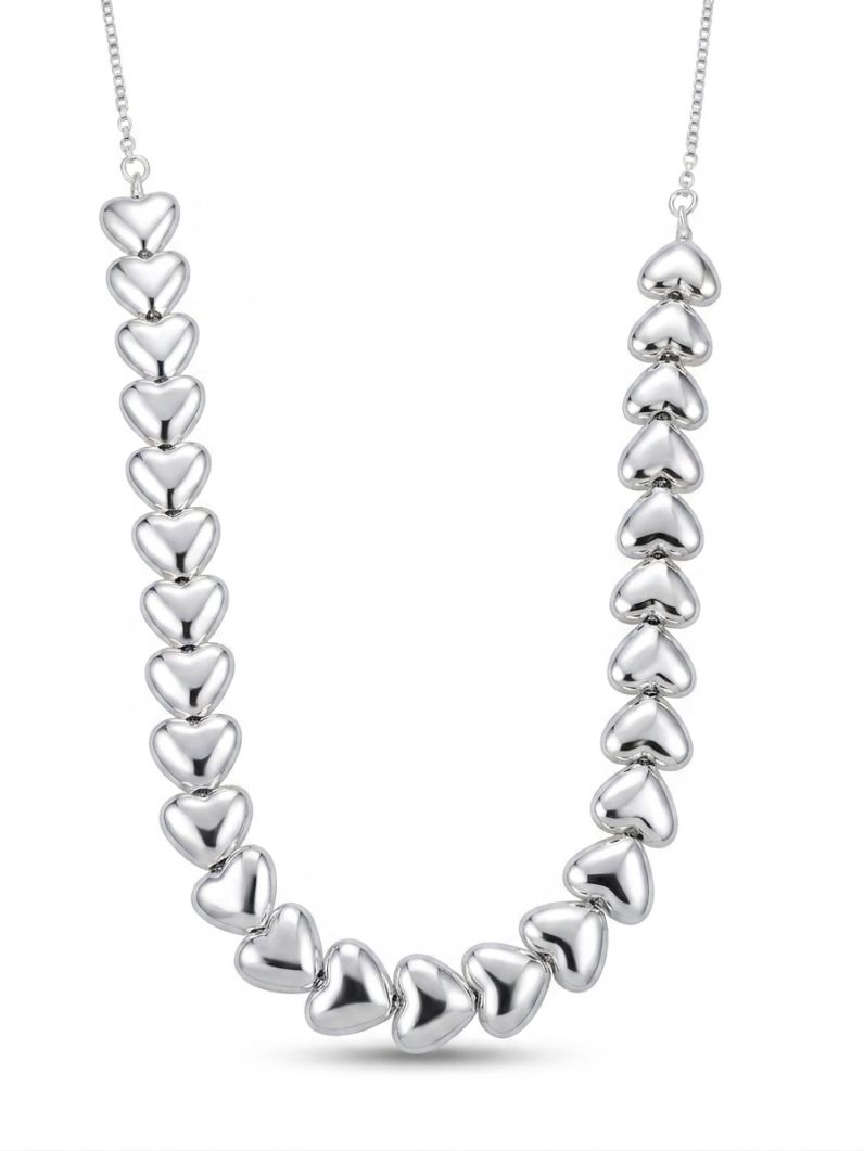 Choker Folheado a Prata 925 Corações