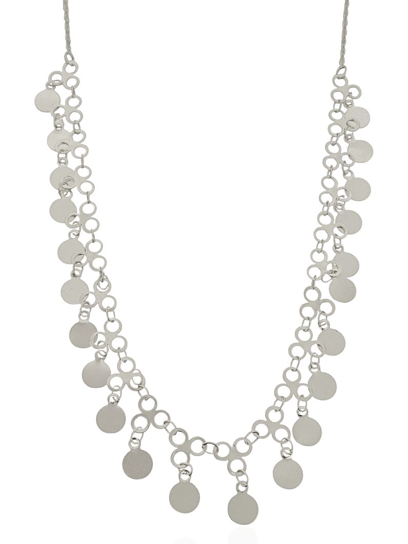 Choker Folheado a Prata 925 Design Circulos Modernos