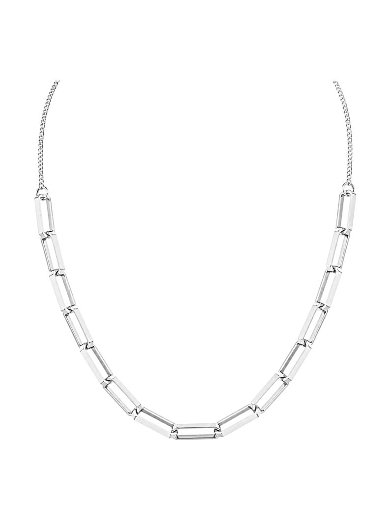 Choker Folheado a Prata 925 Elos Ovais