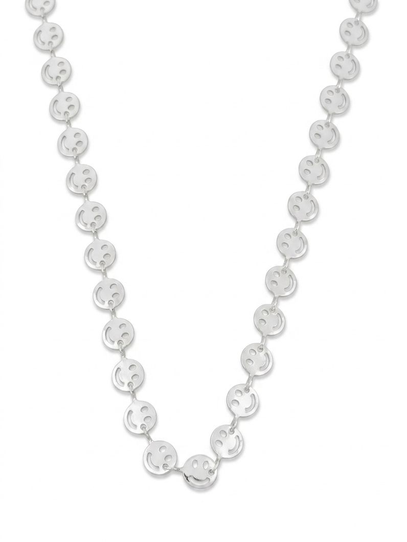 Choker Folheado a Prata 925 Smile Face