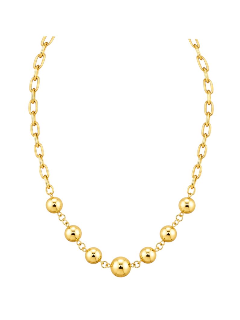 Choker Folheado Ouro 18k Esferas