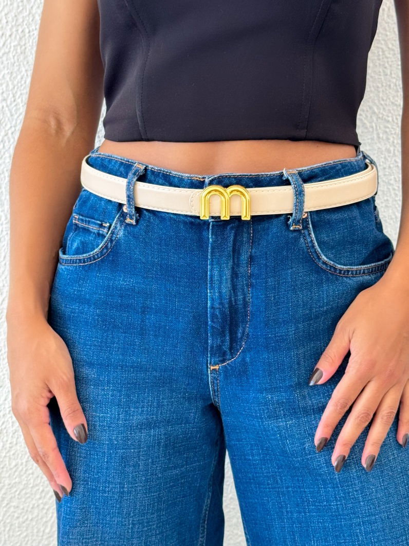 Cinto De Couro Com Fivela Folheado a Ouro 18k Inspiração Grandes Marcas