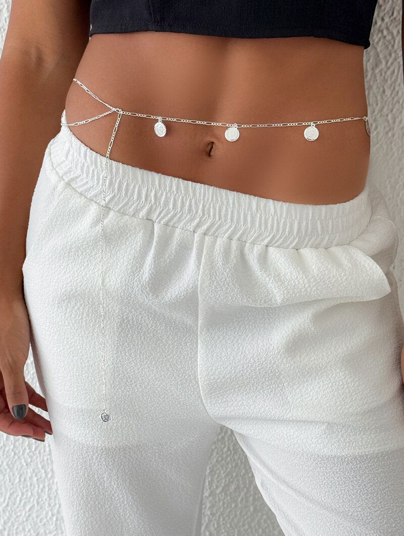 Cinto Folheado a Ouro 18k e Prata Medalha