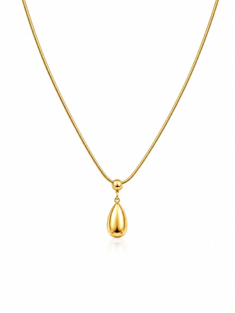 Colar Aço Inoxidável Folheado a Ouro 18k Cristais