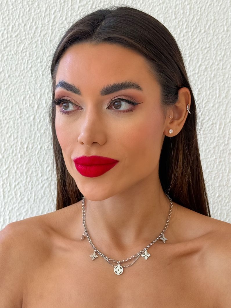 Colar Aço Inoxidavel Folheado a Ouro 18k e Prata Elos Com Inspirações Grandes Marcas
