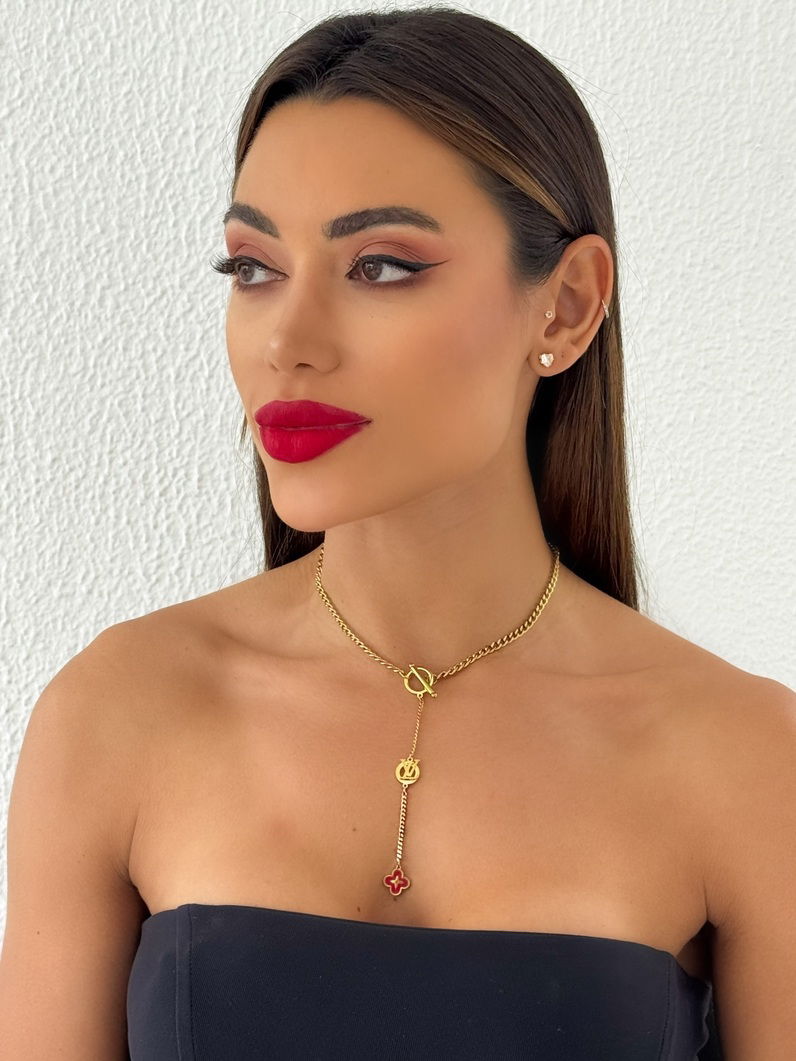 Colar Aço Inoxidável Folheado a Ouro 18k Elo Grumet Com Inspiração Grandes Marcas