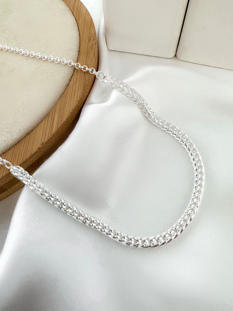 Colar alta blogger folheada a ouro 18k e prata 925.