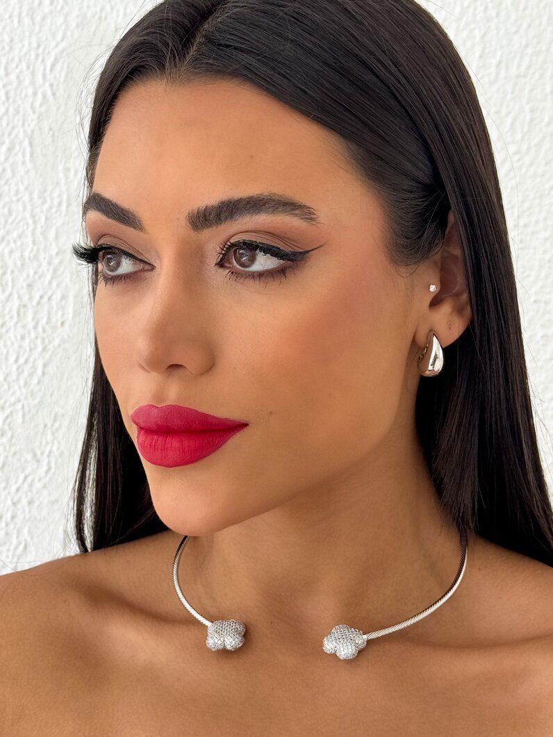 Colar Aro Folheado a Ouro 18K e Prata Aro Torcido Com Inspiração Vg.