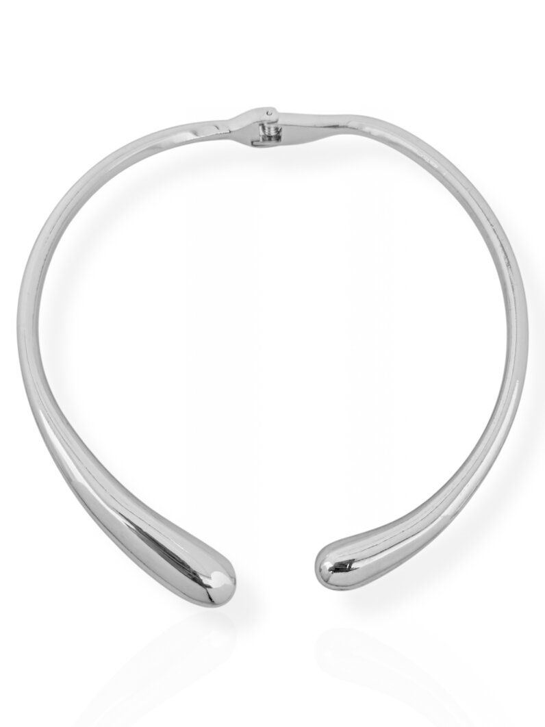 Colar Aro Folheado a ouro 18K e Prata Liso Ponteira Gota