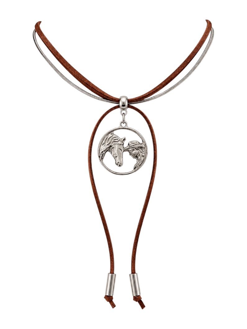 Colar Boho Com Pingente Folheado a Ouro 18k Design Horse