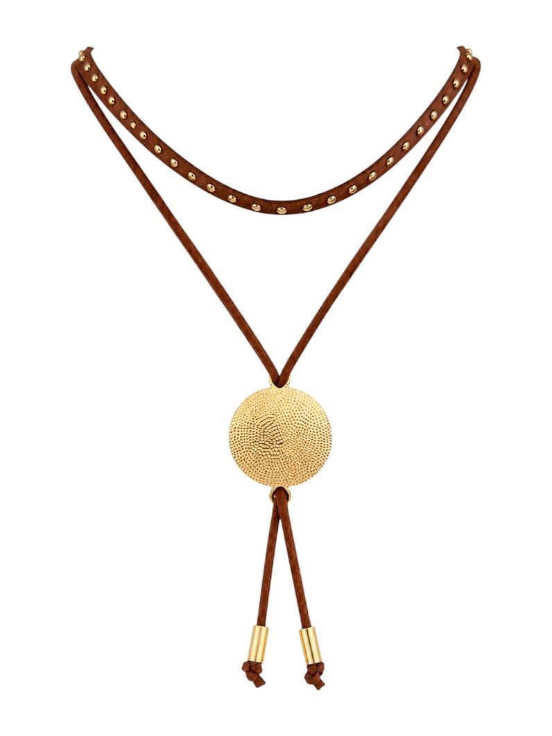 Colar Boho Folheado a Ouro 18k Placa Matelada
