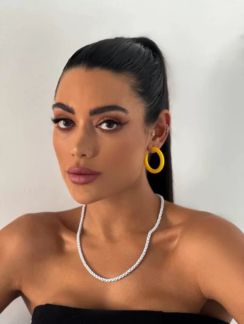 Colar Corrente Quadrada Esmaltada