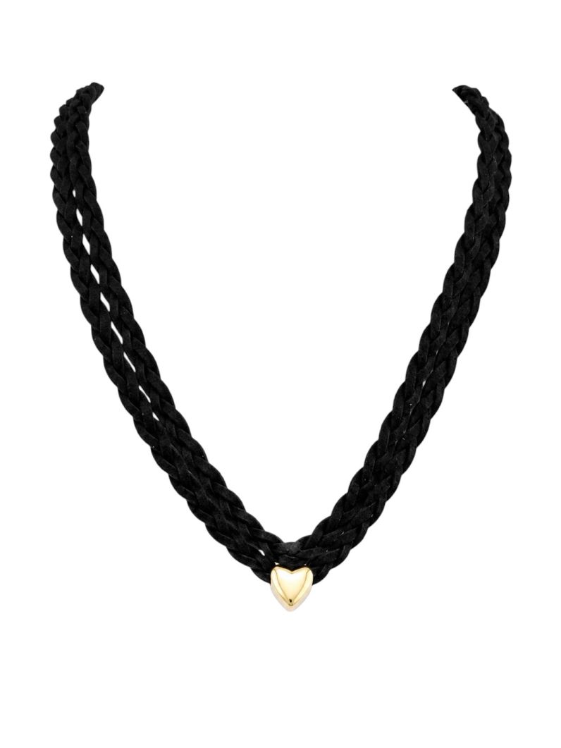 Colar Courinho Coração Folheado a Ouro 18k