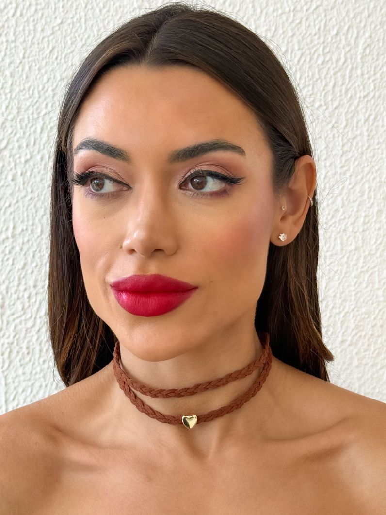 Colar Courinho Coração Folheado a Ouro 18k