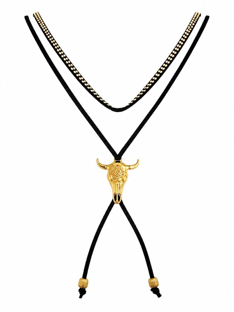 Colar Courinho Folheado a Ouro 18k Design Cowboy