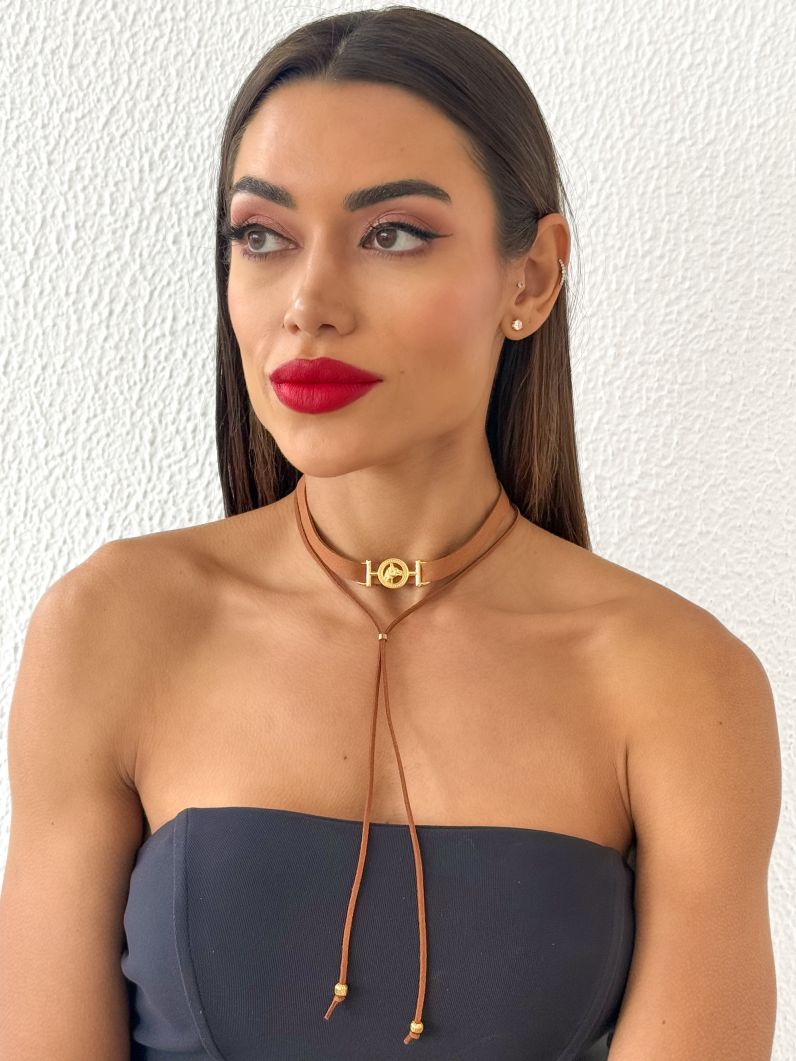 Colar Duplo Com Pingente Folheado a Ouro 18k Country
