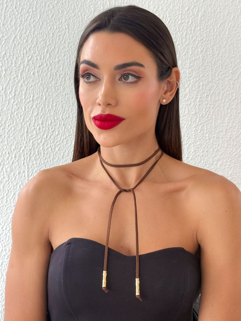 Colar Duplo Courinho Boho
