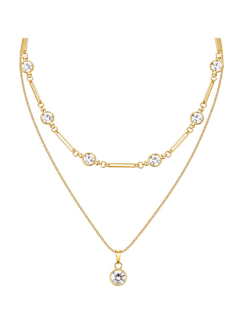 Colar Duplo Folheado a Ouro 18k Pontos de Luz