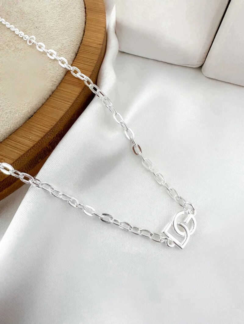 Colar elos redondos inspiração joalheria folheado a ouro 18k e prata 925.