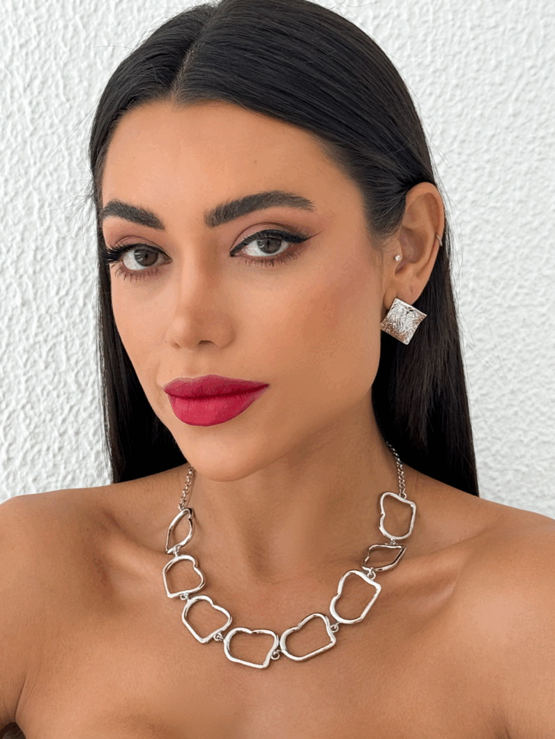 Colar Folheada a Ouro 18k e Prata Orgânico Max