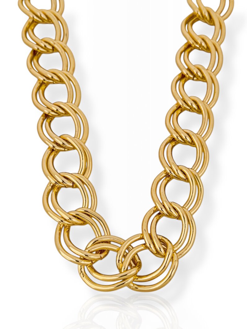 Colar Folheada Ouro 18k Elos Maximalista