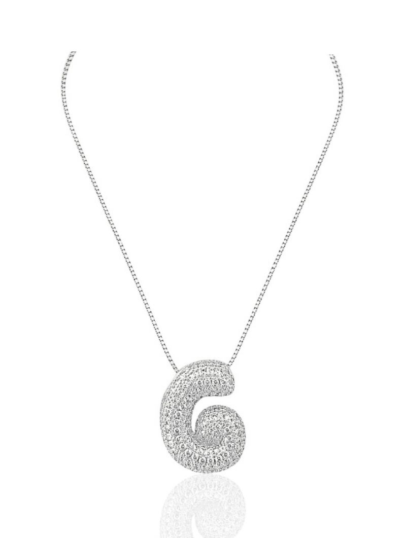 Colar Folheado a Ouro 18 e Prata Inicial Cravejada